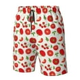 thumbnail image 5 of Kdxio Fresh Red Tomato Pattern Mens Casual Shorts - Drawstring Summer Beach Sports Shorts for Men, 5 of 9