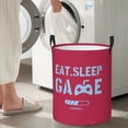 thumbnail image 5 of ZICANCN Laundry Basket Organizer, Eat Sleep Game Design Print Red Collapsible Hamper for Bathroom Bedroom Laundry Room, Medium Size, 5 of 7