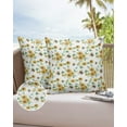 thumbnail image 6 of Garden Blossom Sunflowers Outdoor Pillow Covers Set of 2, Decorative Waterproof Throw Pillow Case, Farm Animals Bee with Butterfly Cotton Linen Soft Cozy Cushion Pillowcases, 6 of 6
