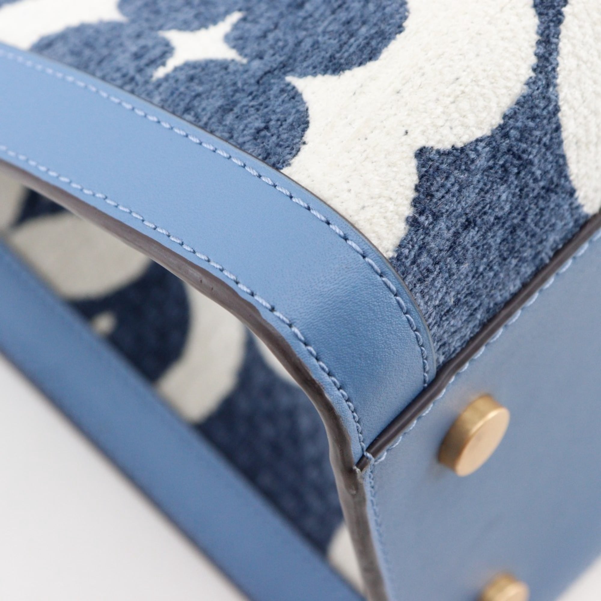 Pre-Owned Kate Spade Manhattan Chenille Large Tote Bag, Flower, K9959, Cotton and Leather,...