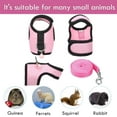 thumbnail image 3 of Minzimin 2 Pieces Guinea Pig Clothes Baby Ferret Rats Hamster Soft Mesh Harness Leash Vest Set with Bell for Guinea Pigs, Hamster, Ferret, Rabbit, Chinchilla and Similar Small Animals, 3 of 7