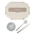 thumbnail image 2 of 316 Stainless Steel Lunch Box, 1500ml Leakproof BentoBox Lunch Food Container Box with Compartments, Utensils, Soup Bowl, Large Lunch Box Container for Adults Travel Work, 2 of 7
