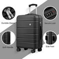 thumbnail image 2 of 5 Piece Suitcase Set 14/18/20/22/24 inch Hardside Suitcase with Spinner Wheels Detachable Lightweight Carry on Luggage (Black), 2 of 9