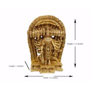 Lord Vishnu Idol Brass Statue with ten Heads for Puja, Home Mandirs, Gifts by Pooja Bazar 4 X 11 X 6.5 In