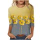thumbnail image 2 of Karight Women Tops Loose Fit Three Quarter Sleeve V Neck Shirts Y2K Cute Bunny Blouses Dressy Spring Aesthetic Clothes, 2 of 5