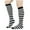Black-1, variant on WREESH Unisex Winter Warm Striped Calf and Knee Socks, Mid-Calf Cotton Socks for Men and Women Black