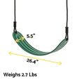 thumbnail image 4 of Blue Rabbit Play Outdoor Kids Swing with Flexible Seat and Rope/Chain, Green, 4 of 6