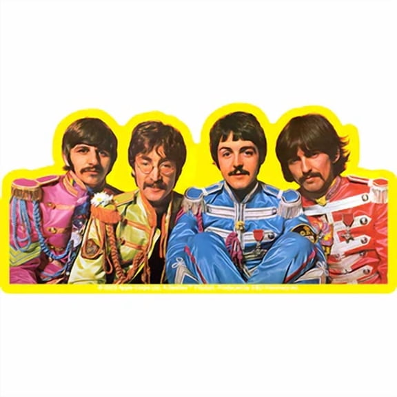 The Beatles Sgt Pepper Lineup 5.75"x2.75" Sticker