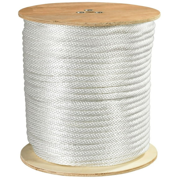 Box Partners Solid Braided Nylon Rope 1/2" 3 900 lb White 500'/Case TWR122