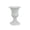 White, variant on 8.86 Inch Distressed White Metal Pedestal Vase Vintage French Farmhouse Decorative Urn For Floral Arrangements Tabletop Entryway And Home Decor