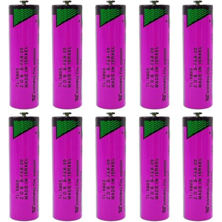 (10-Pack) TL-5903 Battery/SL-360 3.6V 2400mah 6ES7971-0BA00 for Siemens S7-400 PL and for Tadiran TL-5903