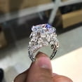 thumbnail image 2 of K-KED Fashion Wedding Delicate Jewelry Zircon 925 Silver Filled Ring Women Party Ring Sz 6-10-8, 2 of 6