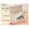 thumbnail image 2 of Labymos Multi-Functional Jewelry Box PU Leather Casket Double Layer Large Capacity Jewelry Organizer Storage Case for Rings Earrings Necklace, 2 of 7