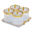 thumbnail image 2 of Tnarru Dried Fruit Plate Appetizer Plate Food Storage Box Containers Fruit Bowl Storage Jar Airtight Tank for Holiday Home Candy Nut clear, 2 of 8