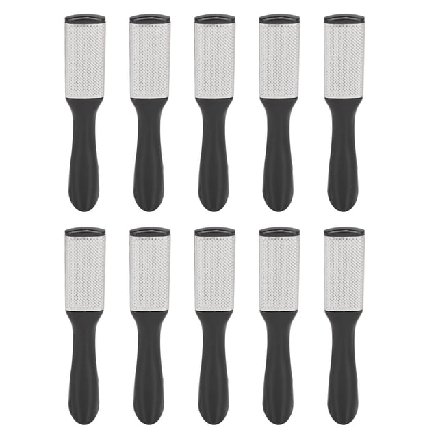 10 limas para pies, removedoras de callos, de acero inoxidable de doble cara, herramienta de pedicura para eliminar piel muerta.