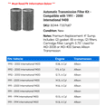 thumbnail image 2 of Automatic Transmission Filter Kit - Compatible with 1991 - 2000 International 9400 1992 1993 1994 1995 1996 1997 1998 1999, 2 of 2