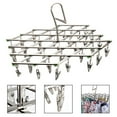 thumbnail image 2 of EUWBSSR Stainless Steel Sock Drying Rack with 35 Clips Space Saver Drip Sock Dryer Hanger Drying Pegs Hook for Laundry Clothes Socks Underwear, 2 of 7