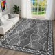 thumbnail image 1 of Alfombra Dweike 183x274 cm Antideslizante de Pelo Bajo Negro Gris, 1 of 7