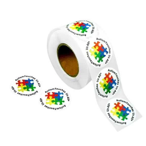 Autism Touches Us All Stickers (250 per Roll)