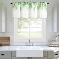 thumbnail image 3 of VOGOL Green Leaf Print Valance, Linen Textured Rod Pocket Curtain 52x18 Inches for Farmhouse, 3 of 7