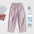 thumbnail image 6 of zbxnLI Girls Casual Pants Elastic Waist Straight Leg Loose Trousers Solid Color Lightweight Pants with Pockets for Kids, 6 of 8