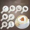 thumbnail image 6 of Under 5$ 16-Piece Plastic Coffee Spray Mold Set,Kaireo 16 Piece Coffee Art Stencil Set Reusable Grade Plastic Templates for Latte Cocoa & Dessert Decoration (Flower/Heart/ Designs), 6 of 9