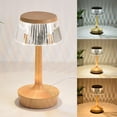 thumbnail image 3 of Lámpara de mesa con forma de hongo, lámpara de mesita de noche para dormitorio, lámpara de escritorio moderna de cristal con USB Madera, 3 of 9