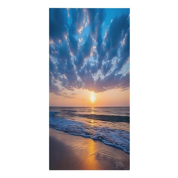 RKSupls Blue Sky Sunrise Beach Microfiber Beach Towel Absorbent Compact Towels for Swimming Pool Beach Travel Things for Vacation Essentials Adult Gift,61.4×30.3Inch