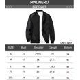 thumbnail image 7 of Men's Lightweight Bomber Jacket Causal Fashion Flight Windbreaker Jacket Black-3 Size M, 7 of 7