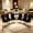 Black, variant on Jiayuan Song Beige Velvet Dining Chairs Set of 2, Tufted Nailheads, Silver Metal Legs