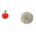 thumbnail image 1 of Escultura de fruta de cerámica de pared de metal, decoración rústica escénica de hierro forjado, placa para el hogar, la oficina, la sala de es, 1 of 8