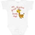 thumbnail image 3 of Inktastic My Great Grandma Loves Me Cute Giraffe Boys or Girls Baby Bodysuit, 3 of 5