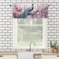 thumbnail image 3 of Beautiful Peacock Kitchen Curtain Valances Elegant Animal Feather Beautiful Bird Flower Window Treatment Valance Curtains for Bathroom 54 by 18 in, 1 Panel, 3 of 6