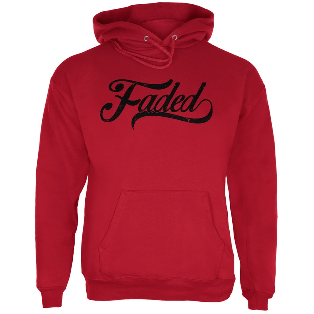 faded red hoodie