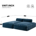 thumbnail image 2 of BISHE 90.0" Oversized Modular Sectional Sofa, Fully Compressed Foam-Filled Sofa Bed with 2 PC Free Combination, Elderly-Friendly Design, No Assembly Required, for Living Room, Dark Blue, 2 of 8