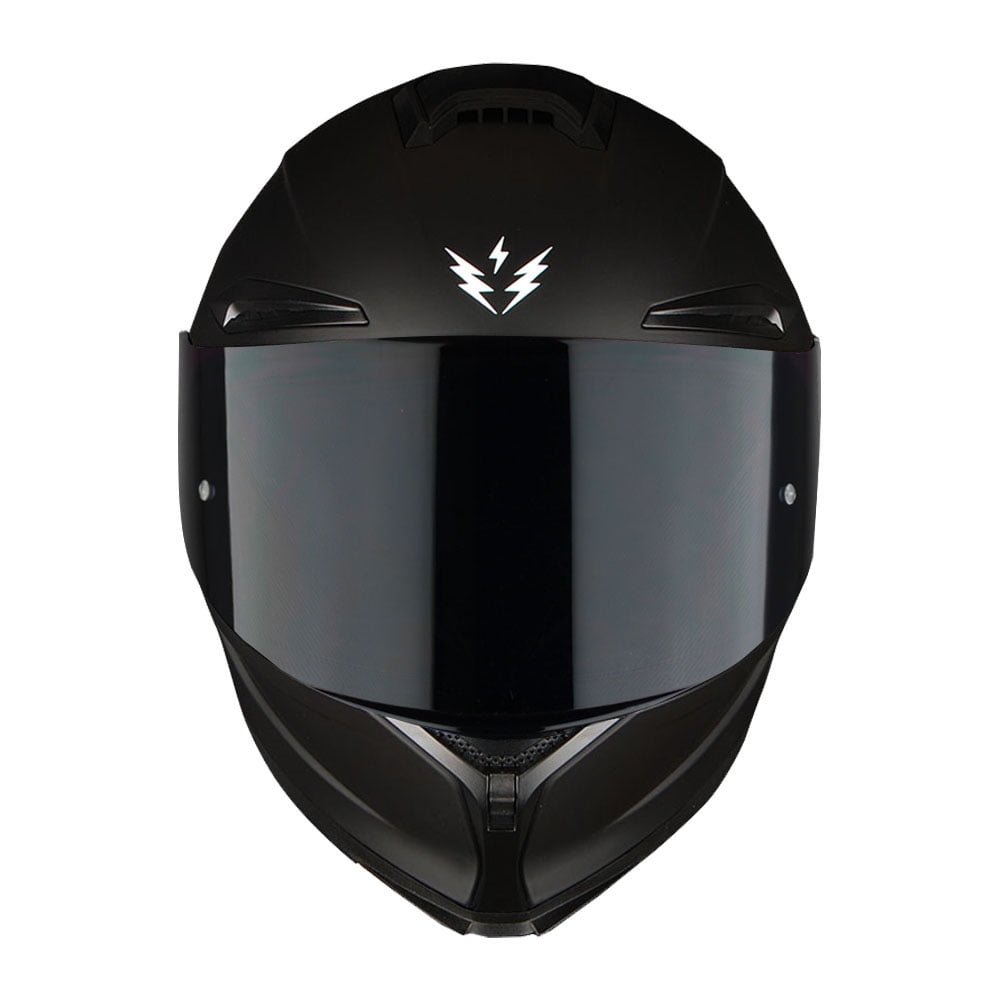 1Storm Motorcycle Full Face Helmet DOT Adults Street Bike Dual Visor Sun Inner Shield with One Extra Clear Shield: HJAH15 Smoked Matt Black