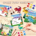 thumbnail image 2 of Juego de tarjetas de San Valentín y pintura de madera de dinosaurio para manualidades (24 juegos), 2 of 7