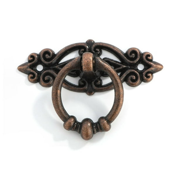 Poignée de Tirage pour Armoire Rétro Poignée de Tiroir pour Meubles Commode Armoire Fenêtre Vintage Remplacement Rouge Bronze 24.7g