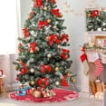 thumbnail image 4 of FMSHPON Holiday FlowersHearts Xmas Christmas Tree Skirt Stand Mat for Holiday Party Decoration Indoor Outdoor 48 inches, 4 of 6