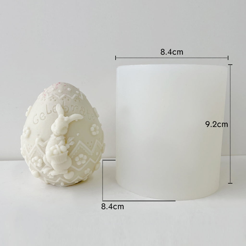 3D Egg Rabbit Silicone Mold Easter Candle Mold DIY Handmade Craft Soap Mold Chocolate Candy Cake Decorating Tools