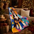 thumbnail image 3 of Colorful Australian Shepherd Dog Pop Art, Playful Pet Portrait Pattern, Warm Flannel Blanket for Living Room and Bedroom, Dog Lovers Just Because Gift, Pet Lover Home Decor, 3 of 9