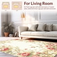 thumbnail image 2 of ODIKA 8'x10' Machine Washable Non-Slip Area Rug, Chelsea Rosy Floral Spray High Traffic Rug, Rose, 268944, 2 of 7