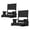 Black, variant on SPECSTAR 2-Pack Height Adjustable High Back Stadium Seats w/ Cup Holder, Blue