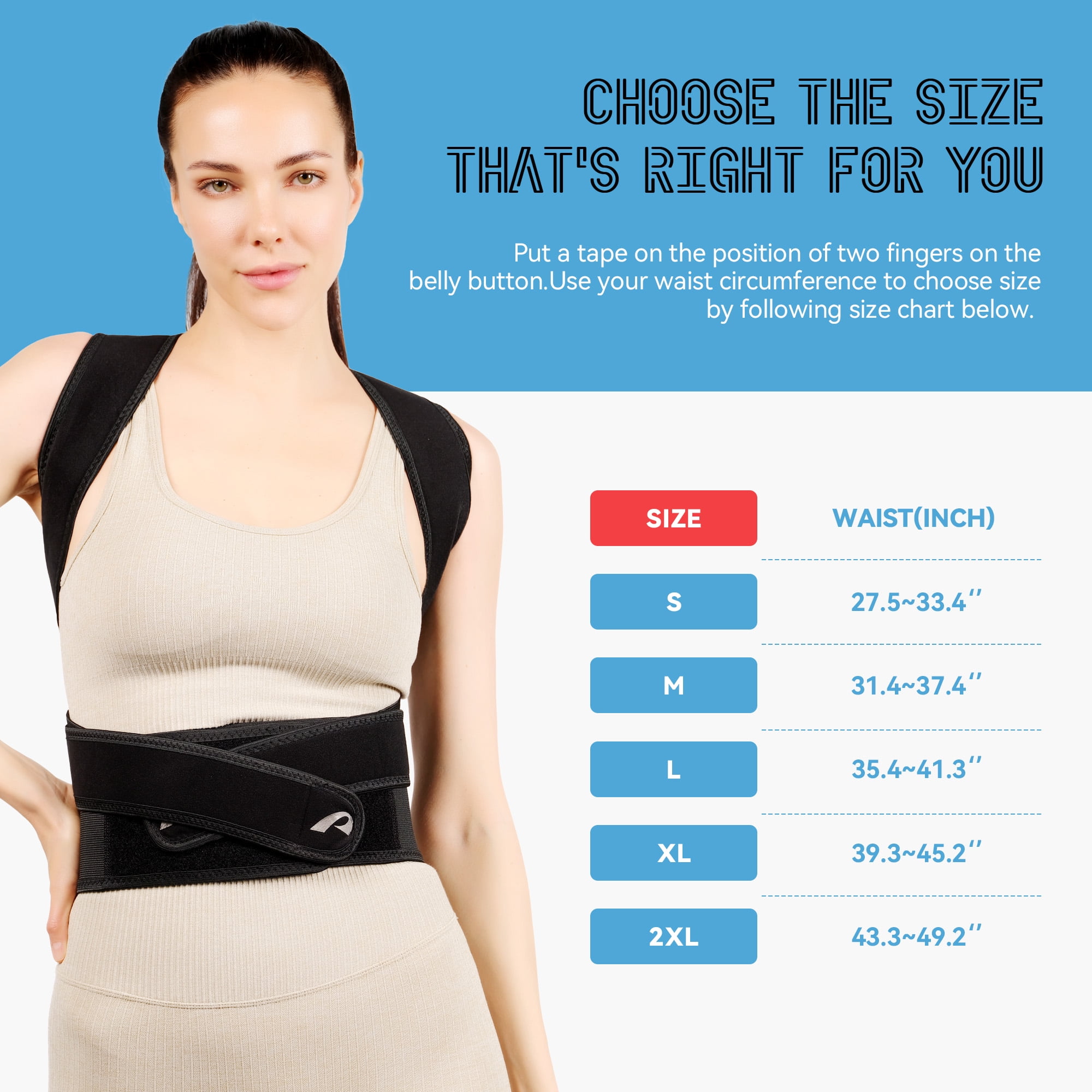 Aofit Back Brace and Posture Corrector for Women and Men Relief Back Pain