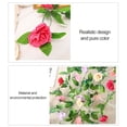 thumbnail image 3 of 2 piezas de 7,87 pies/pieza de enredadera de rosas artificiales, planta colgante de enredaderas de rosas artificiales para decoración de arreglo de mesa de arco de fiesta de boda, 3 of 5