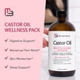 thumbnail image 3 of M3 Pure Castor Oil Pack Kit - Large Hexane Free Cold Pressed Castor Oil in Glass Bottle Plus Adjustable and Reusable Organic Cotton Castor Oil Wrap Kit, 3 of 9