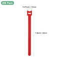 thumbnail image 3 of Uxcell 200-Pack Reusable Cable Ties 7.9 in Fastening Adjustable Hook and Loop Tie Wrap for Office, Red, 3 of 6