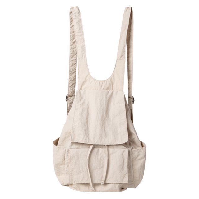 Mochila de verano Multibolsillo Mujeres/Hombres Mochila Bolsa de viaje sólida (Beige) Tmvgtek Para Estrenar