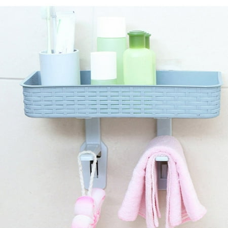 ZAJAIO Toilet Lid Rack Bathroom Bath Rack Storage Box No Trace Hook ...