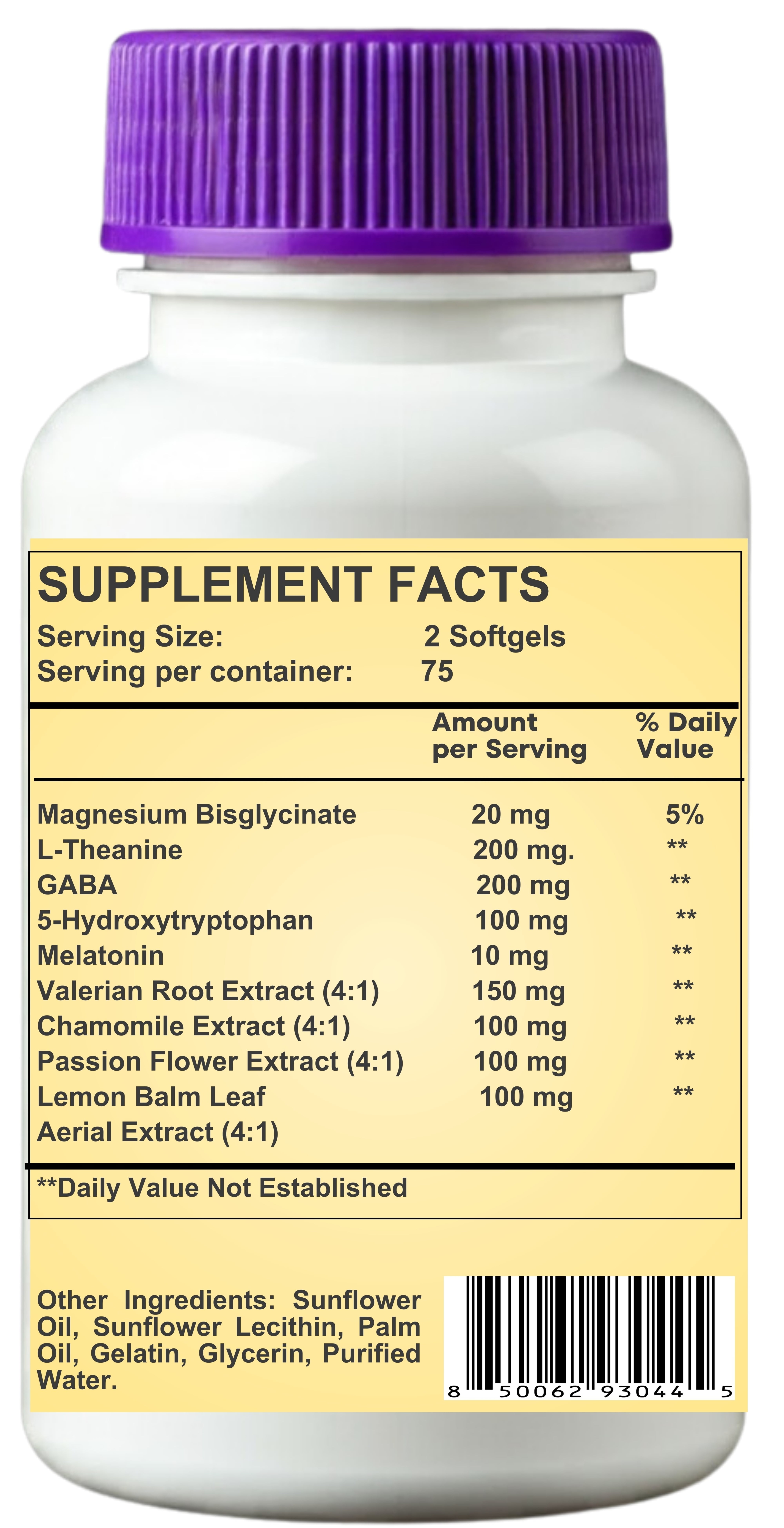 Nikoni Liposomal Sleep & Mood Support Supplement, Natural Blend for Relaxation & Emotional Wellness – 150 Softgels